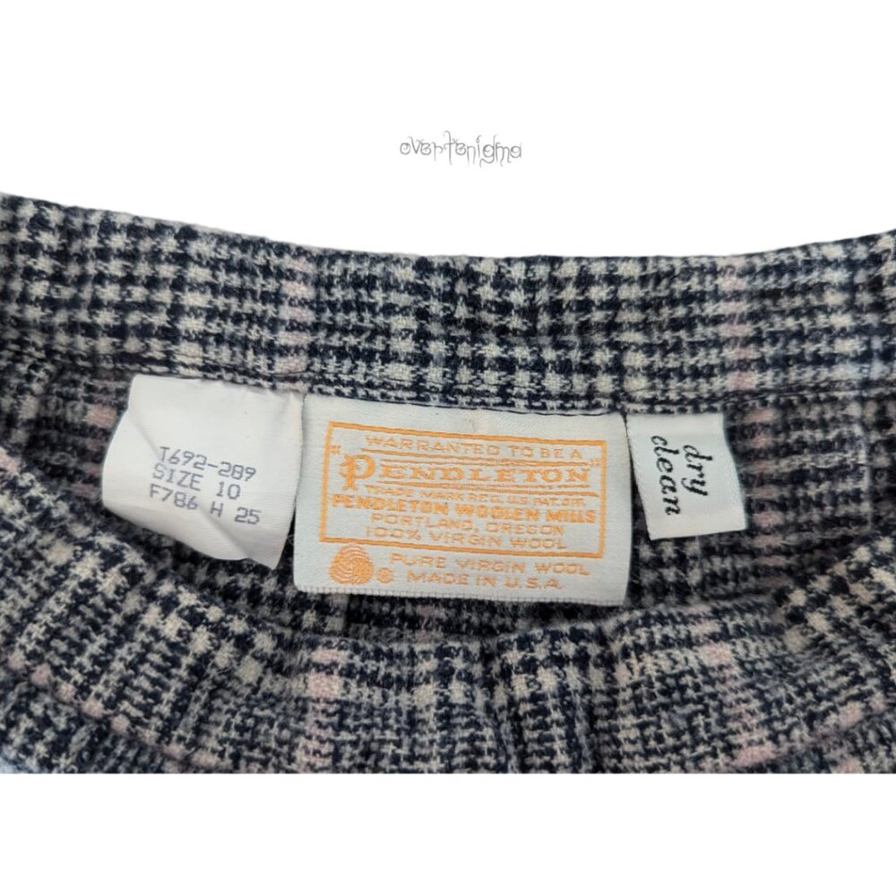PENDLETON pleated plaid wool mid length skirt - Picture 7 of 7